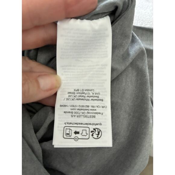 Vero Moda Nelly Ruched Knit Top, Heather Gray, Sz. L - Picture 7 of 7